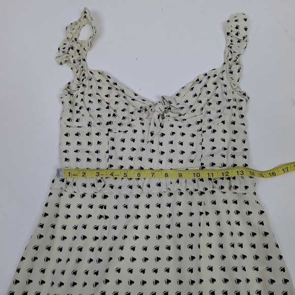 For Love & Lemons Sweetheart Heart Print Ruffled Mini Skirt - Picture 6 of 9